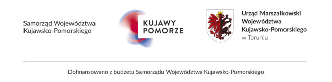 Logo Samorządu Województwa Kujawsko-Pomorskiego oraz Urzędu Marszałkowskiego Województwa Kujawsko-Pomorskiego w Toruniu